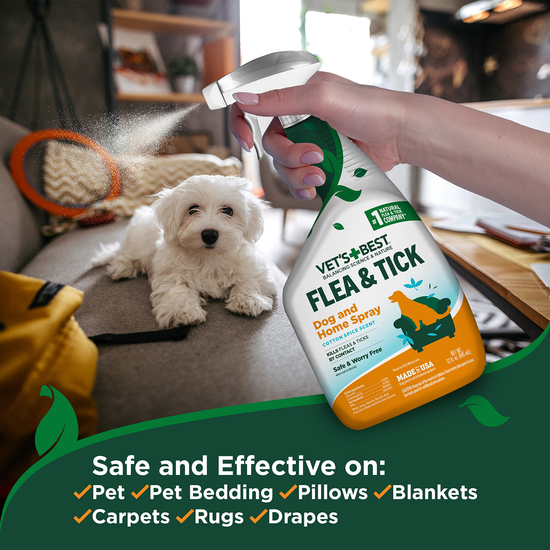 Flea and Tick Home Spray for Dogs – Cotton Spice Scent, 32 oz. safe