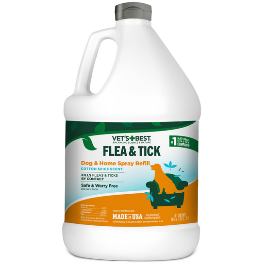 Flea and Tick Home Spray for Dogs Refill – Cotton Spice Scent front