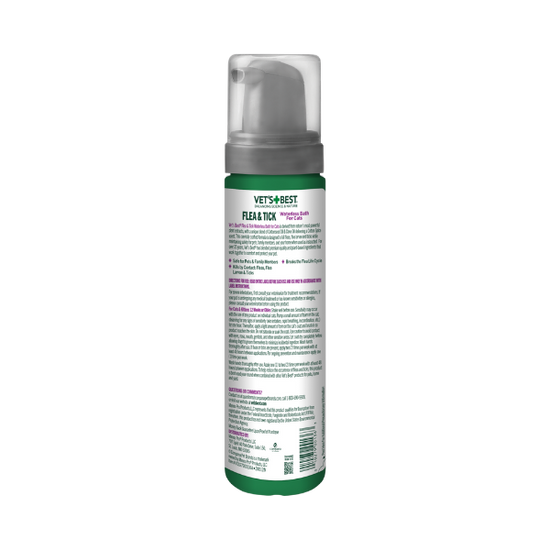 Flea and Tick Waterless Bath for Cats – Cotton Spice Scent, 8 oz. back
