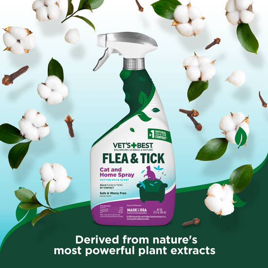 Flea and Tick Cat & Home Spray – Cotton Spice Scent, 32 oz. cotton spice