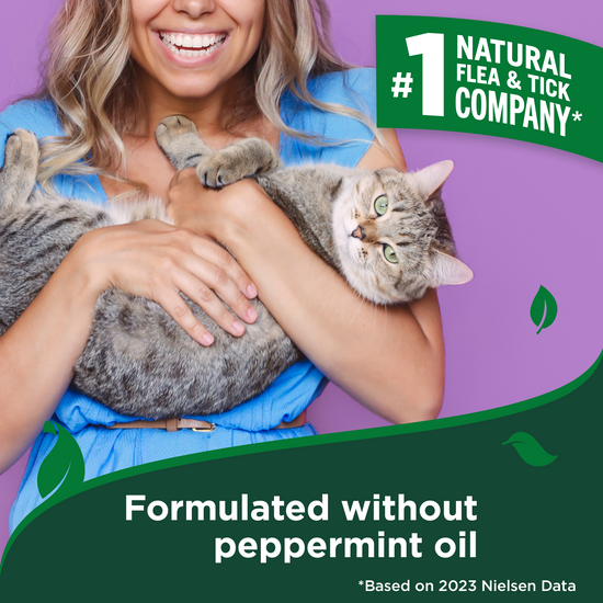 Flea and Tick Waterless Bath for Cats – Cotton Spice Scent, 5 oz. for cats