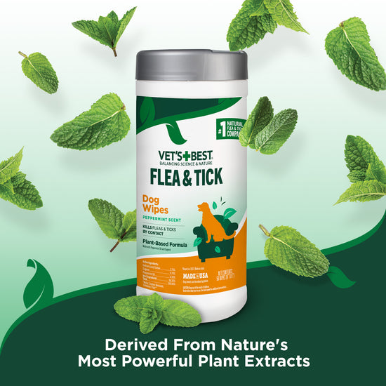 Flea & Tick Wipes for Dogs peppermint