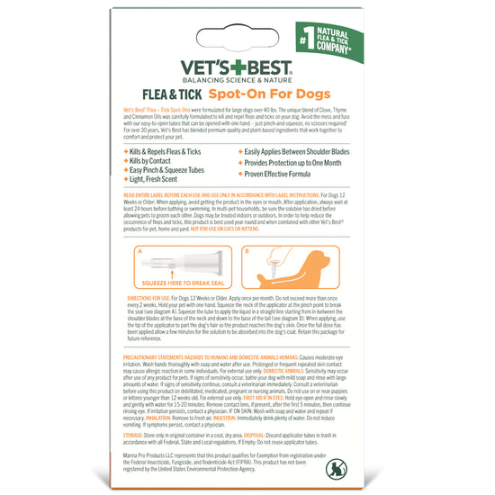 Flea & Tick Spot-On for Large Dogs back