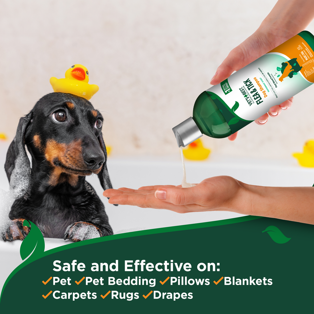 Image showcasing Advanced Strength Flea & Tick Dog Shampoo | Vet's Best