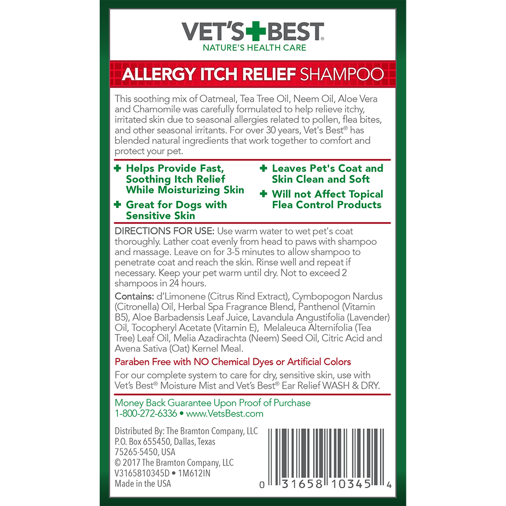 Snapshot of Cat Allergy Relief Shampoo For Skin Itching